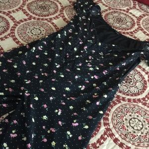 Black with flowers and polka dots